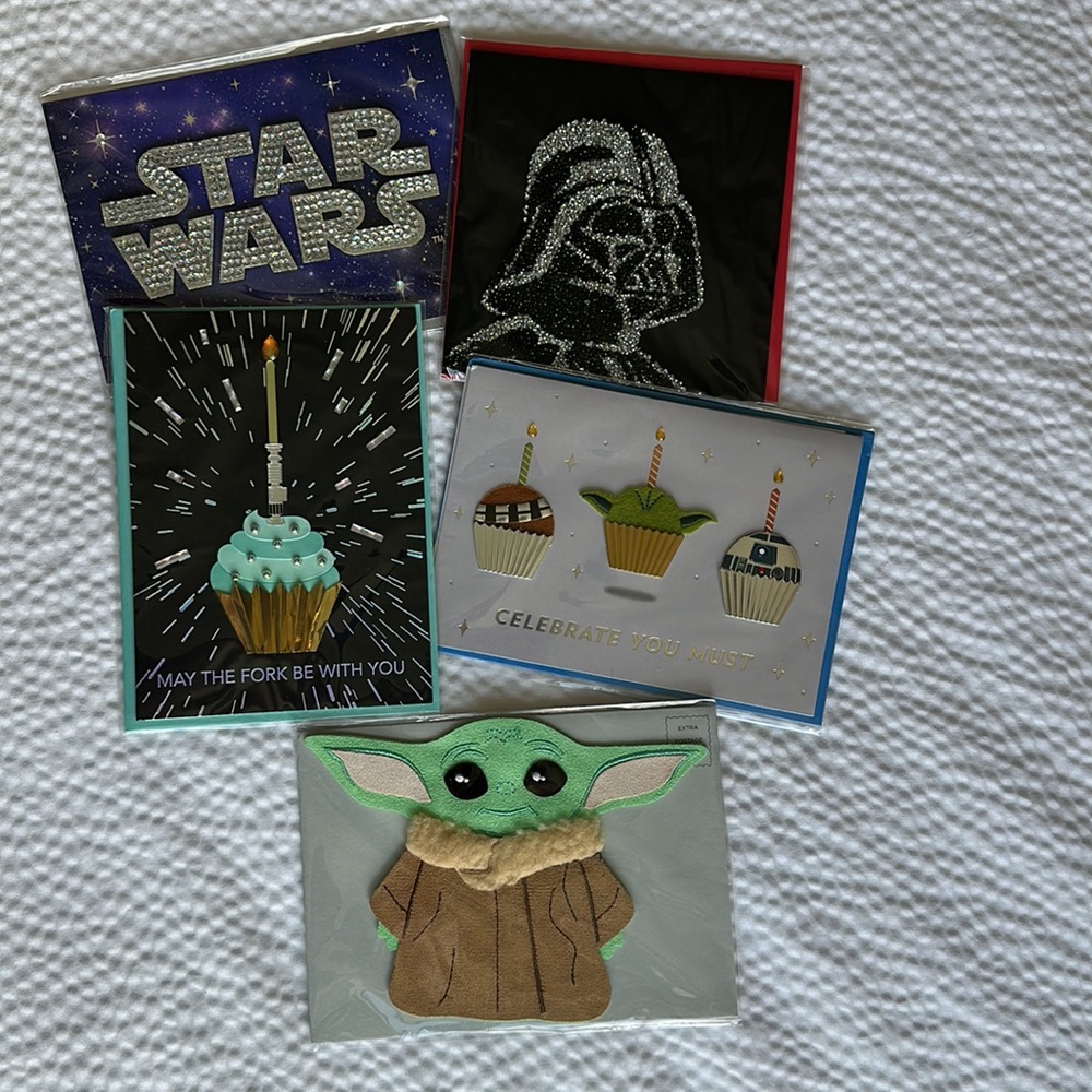Papyrus Star Wars Assorted Greeting Cards Bundle of 5 Cards
